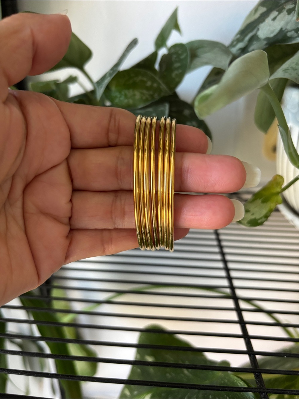 Gold-Tone Multi-Bangle Bracelet - Women Jewelry - Picture 3 of 4